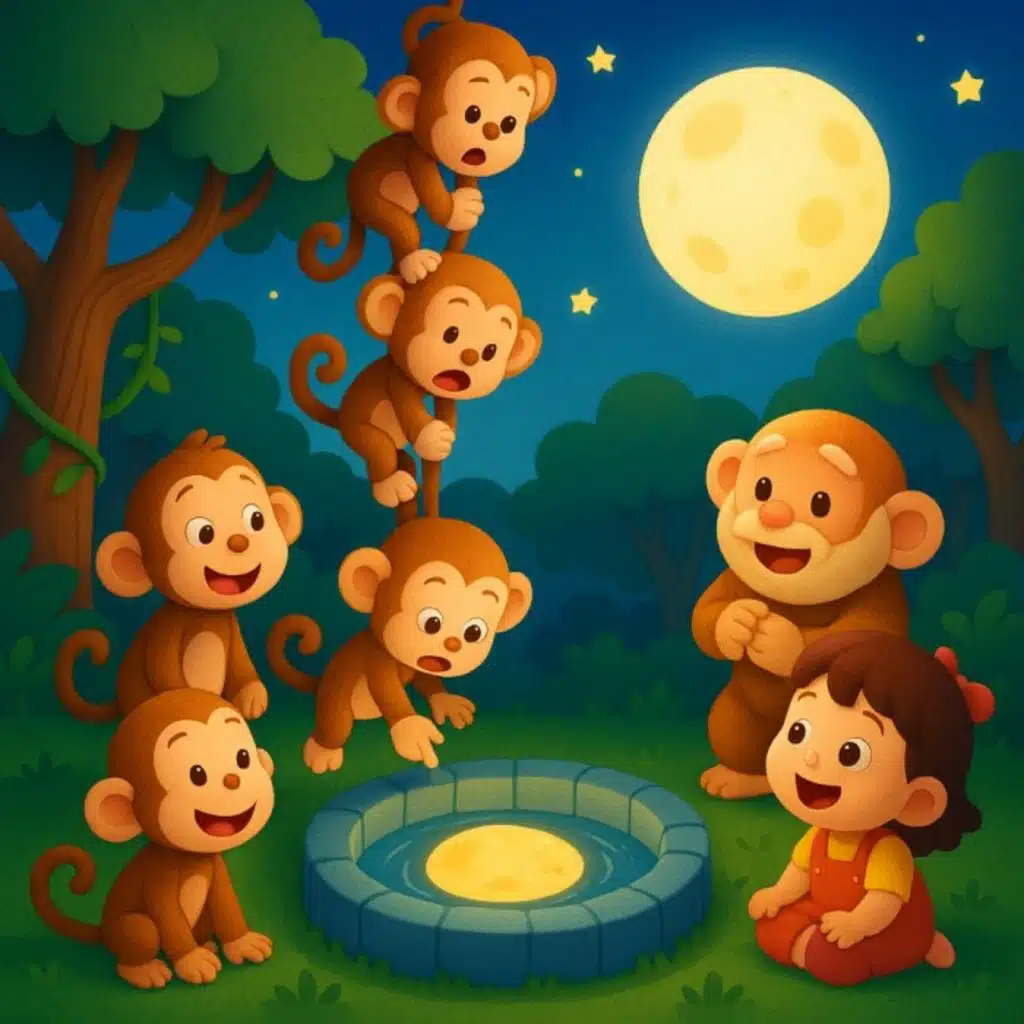 Baby Story Time: Monkeys Fishing the Moon🌙