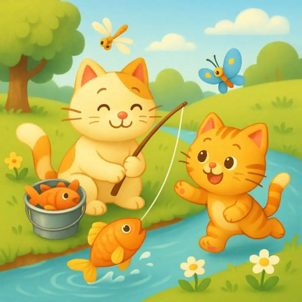 Baby Story Time: Little Kitten Goes Fishing🎣