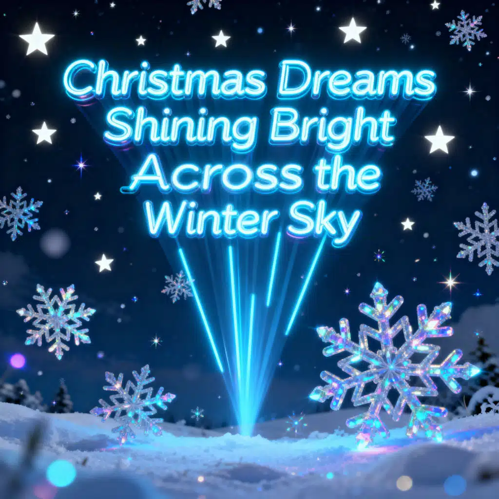 Christmas Dreams Shining Bright Across The Winter Sky