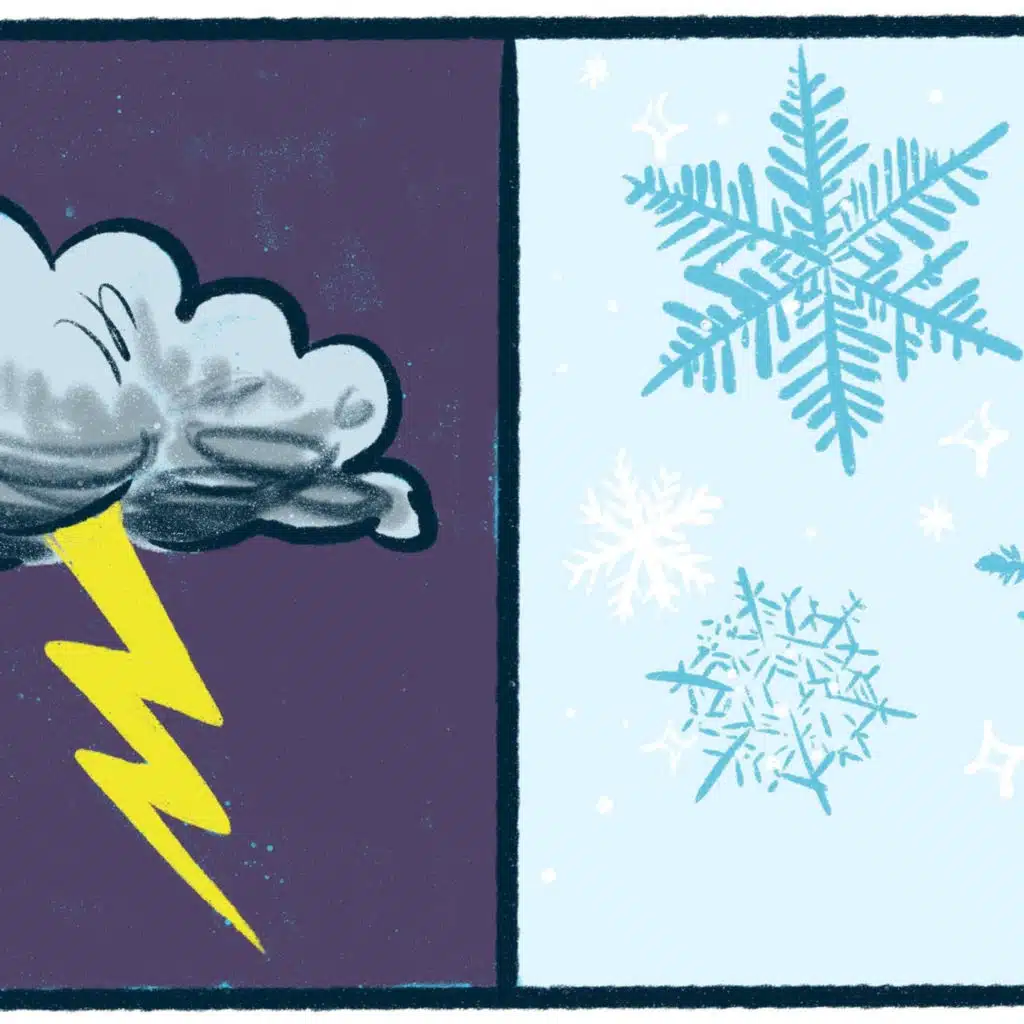 Lightning vs. Snowflakes: a meteorological debate