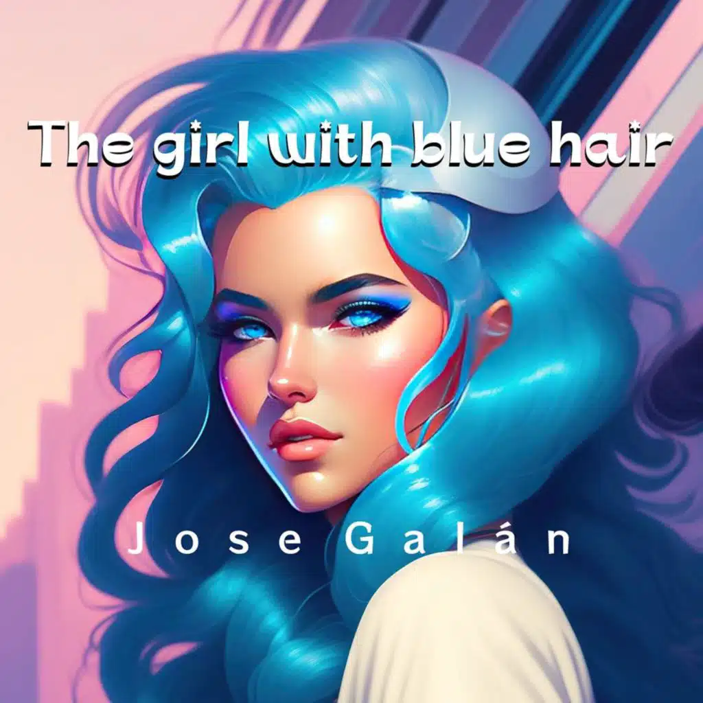 The girl with blue hair