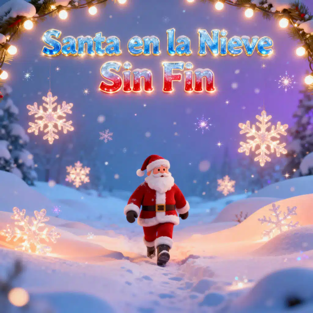 Santa en la Nieve Sin Fin