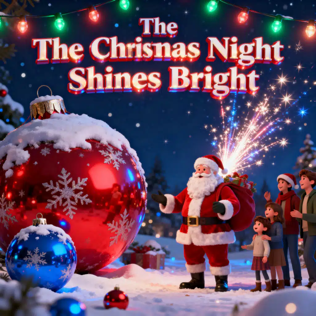 The Christmas Night Santa Shines Bright