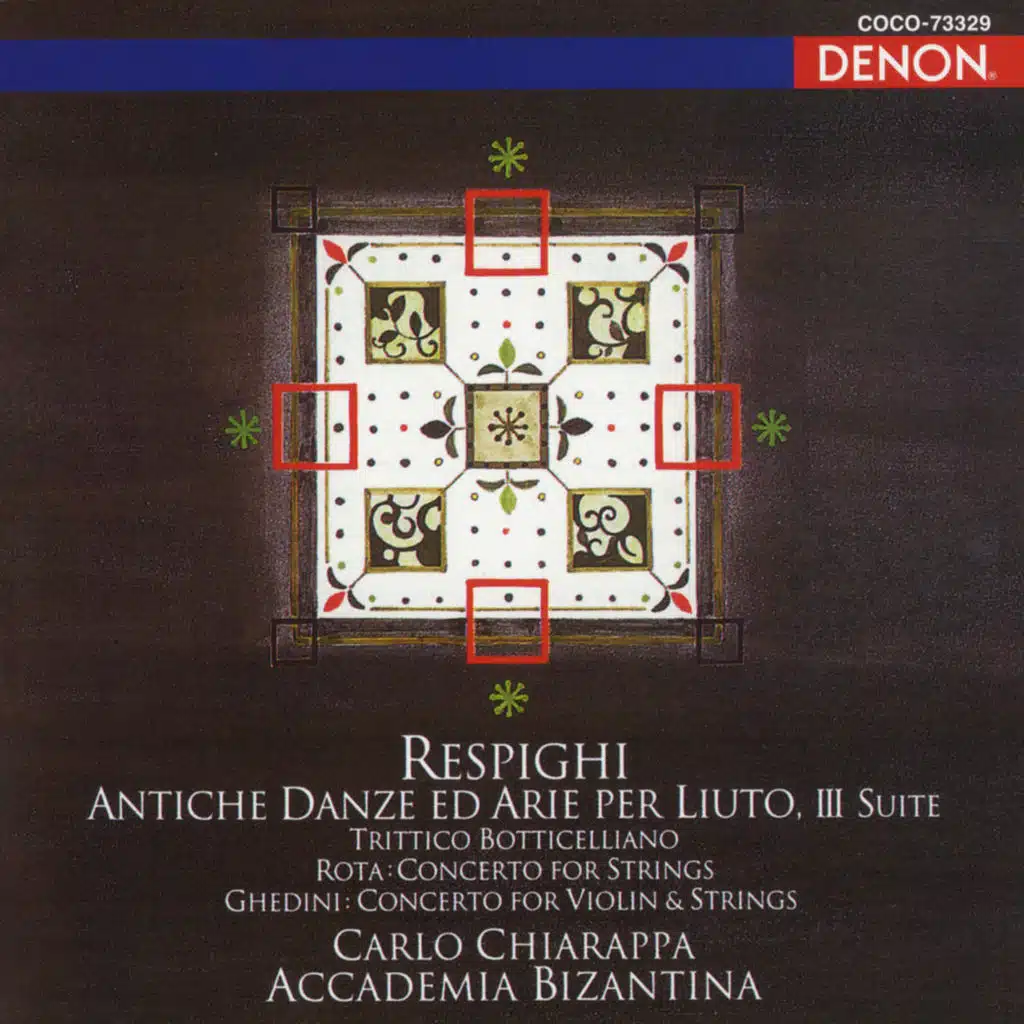 Antiche danze ed arie per liuto, III Suite: II. Arie di corte