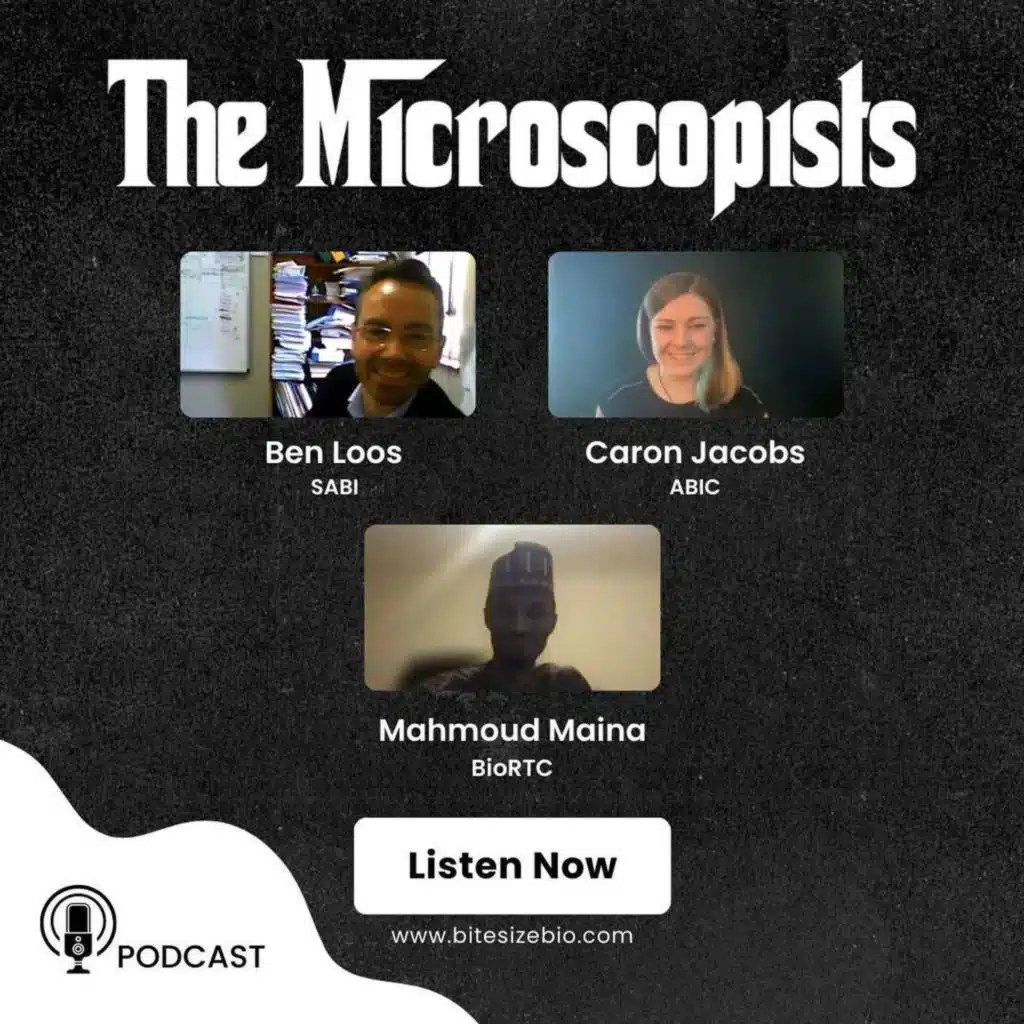 Mahmoud Maina (BioRTC), Ben Loos (SABI), and Caron Jacobs (ABIC)