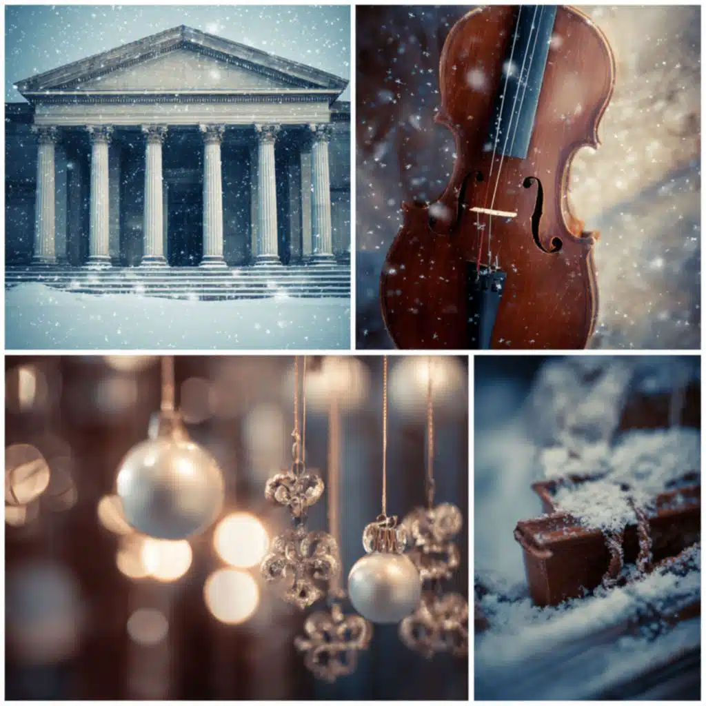 Классические композиции в зимних узорах