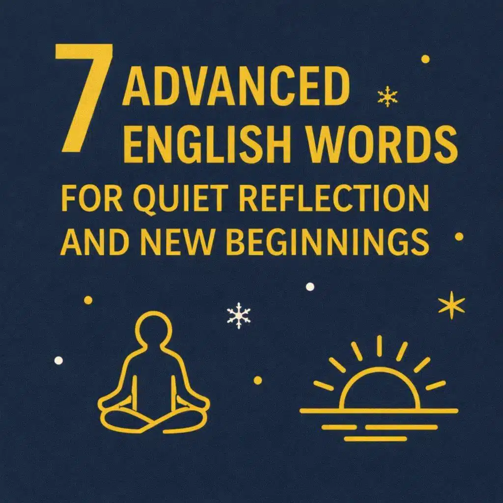 7 Advanced English Words for Quiet Reflection and New Beginnings