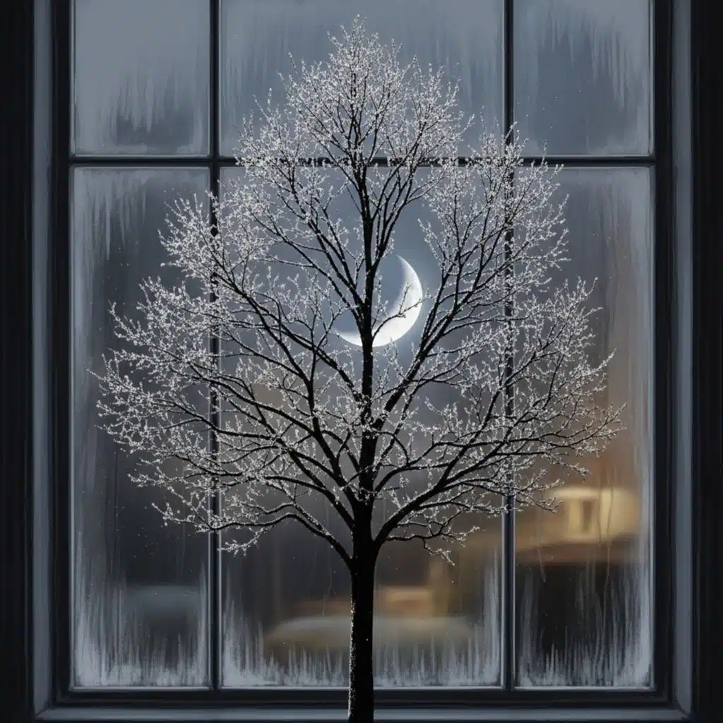 За окошком месяц