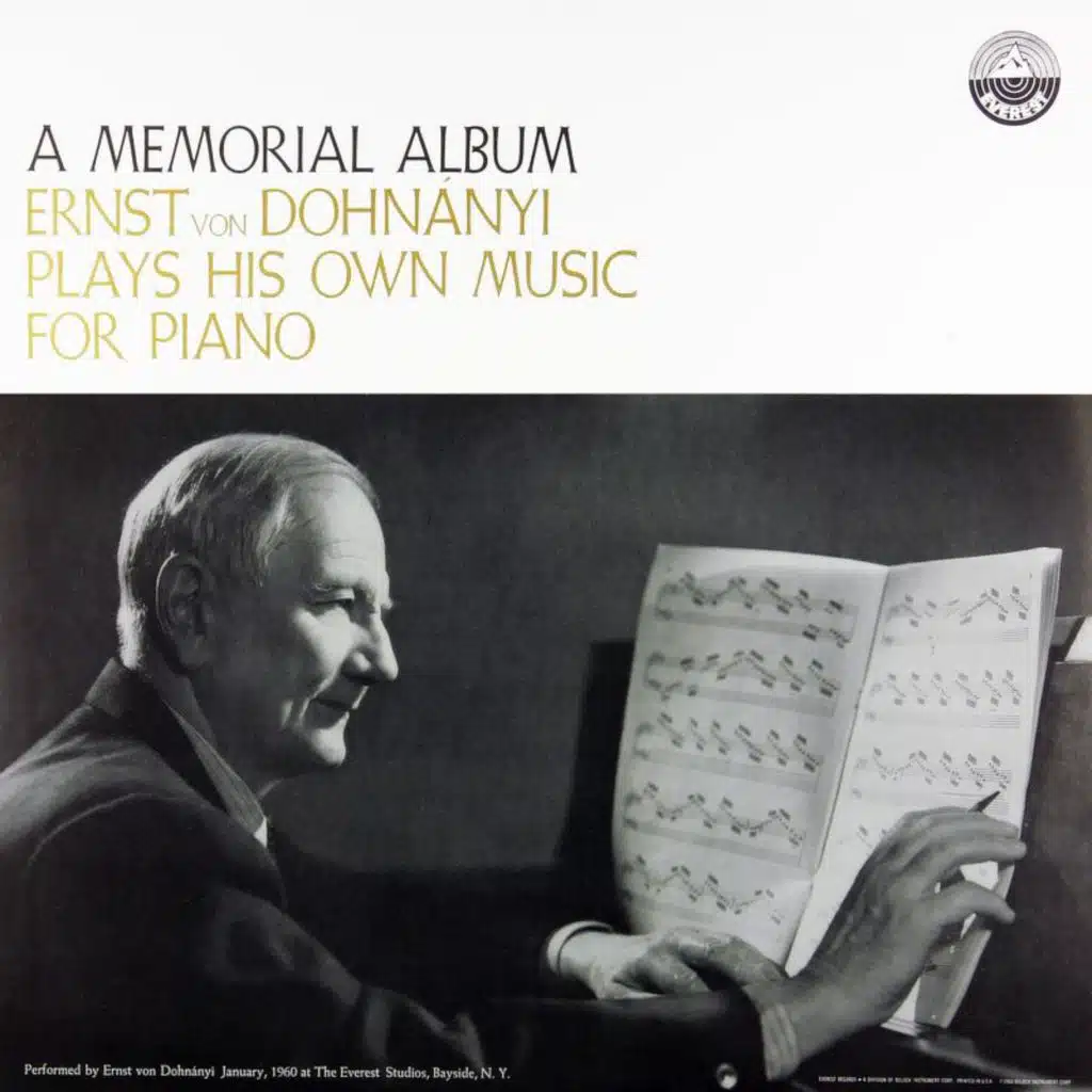 A Memorial Album: Ernst von Dohnányi Plays His Own Music for Piano (Transferred From The Original Everest Records Master Tapes)