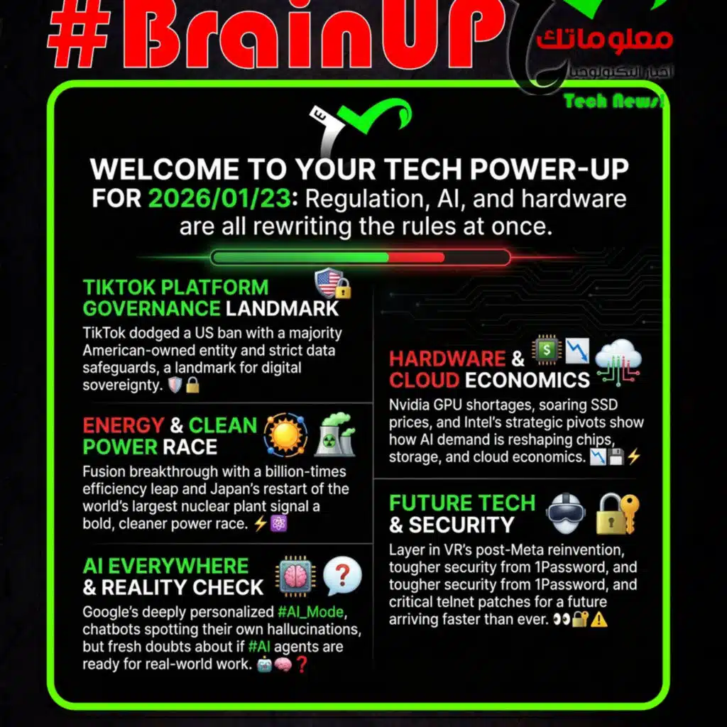#BrainUp كبر دماغك اخبار التكنولوجيا اليوم 23 يناير 2026