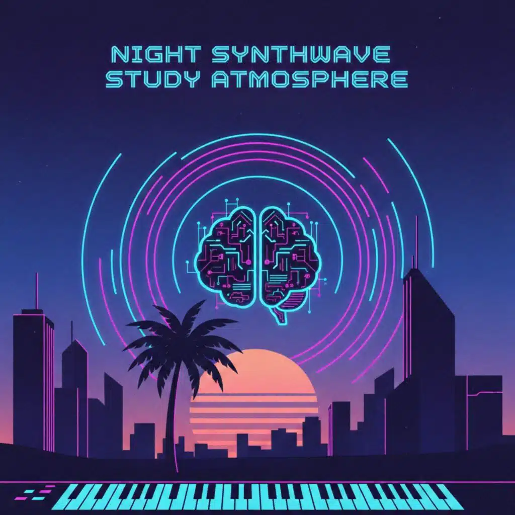 Night Synthwave Study Atmosphere