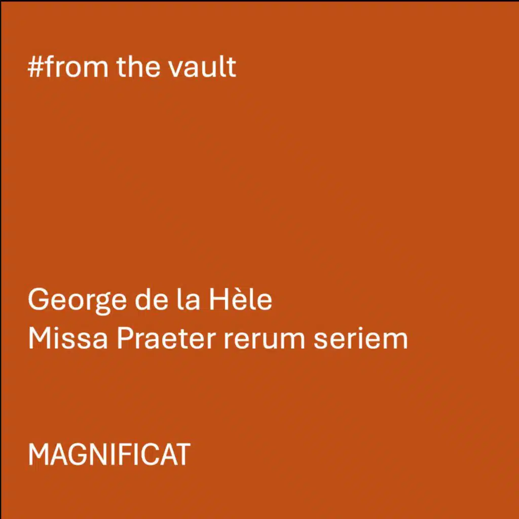 de la Hèle: Missa Praeter rerum seriem