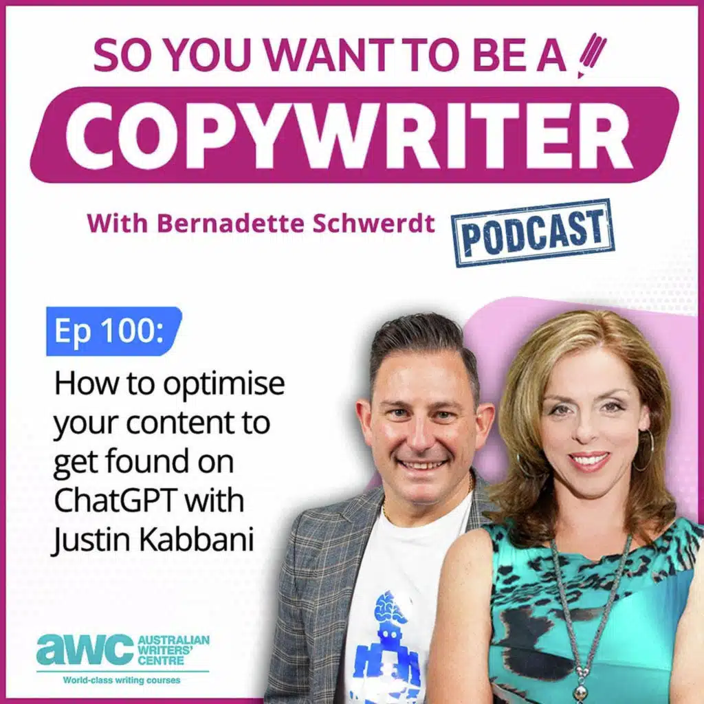 COPYWRITER 100: How to optimise your content to get found on ChatGPT with Justin Kabbani.