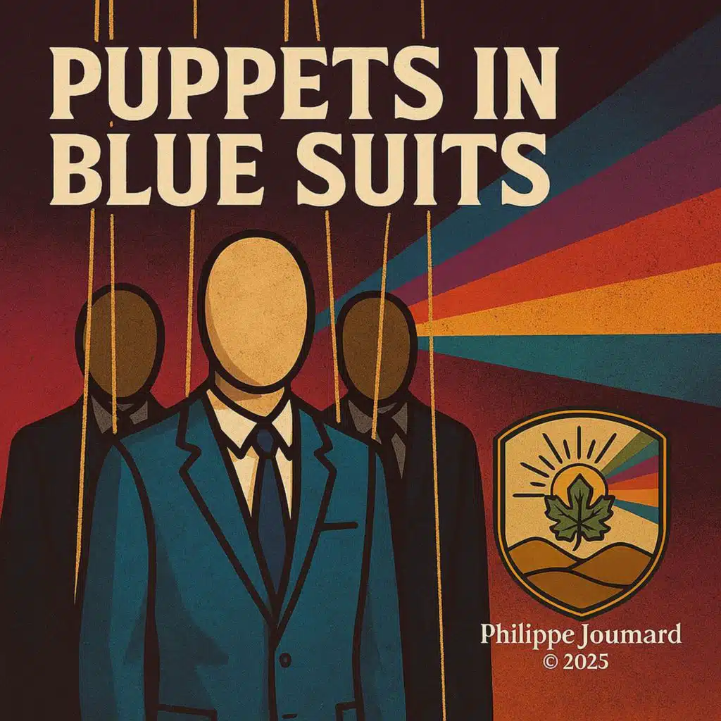 Puppets in Blue Suits