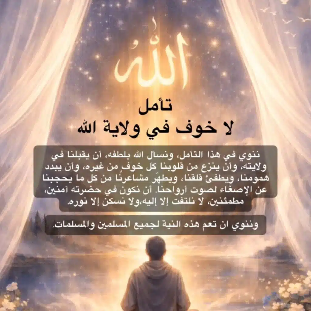 تأمل لا خوف في ولاية الله✨