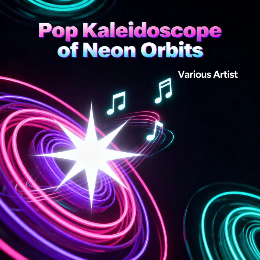 Pop Kaleidoscope of Neon Orbits
