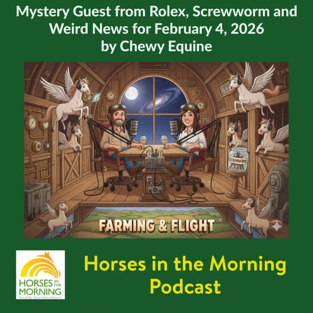 Mystery Guest from Rolex, Screwworm and Weird News for February 4, 2026 by Chewy Equine