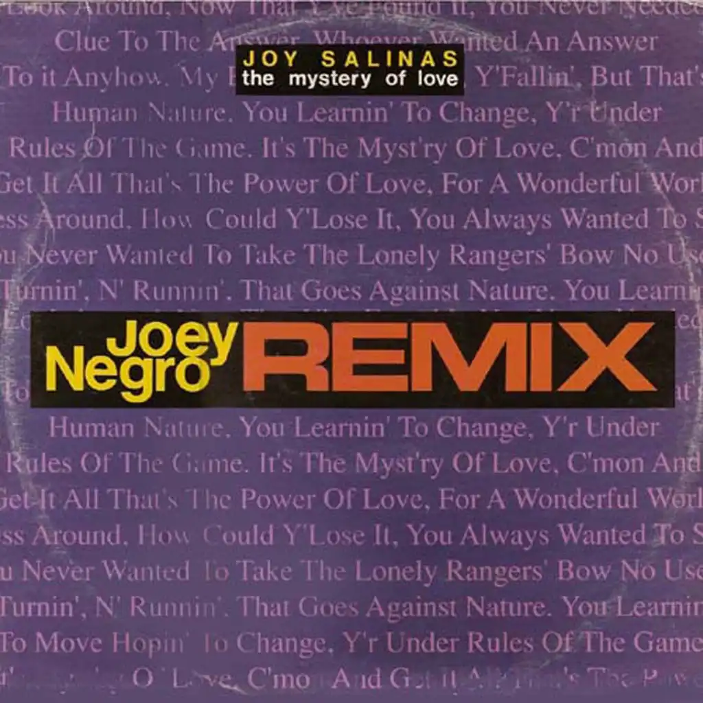 The mystery of love (Joey Negro Remix)