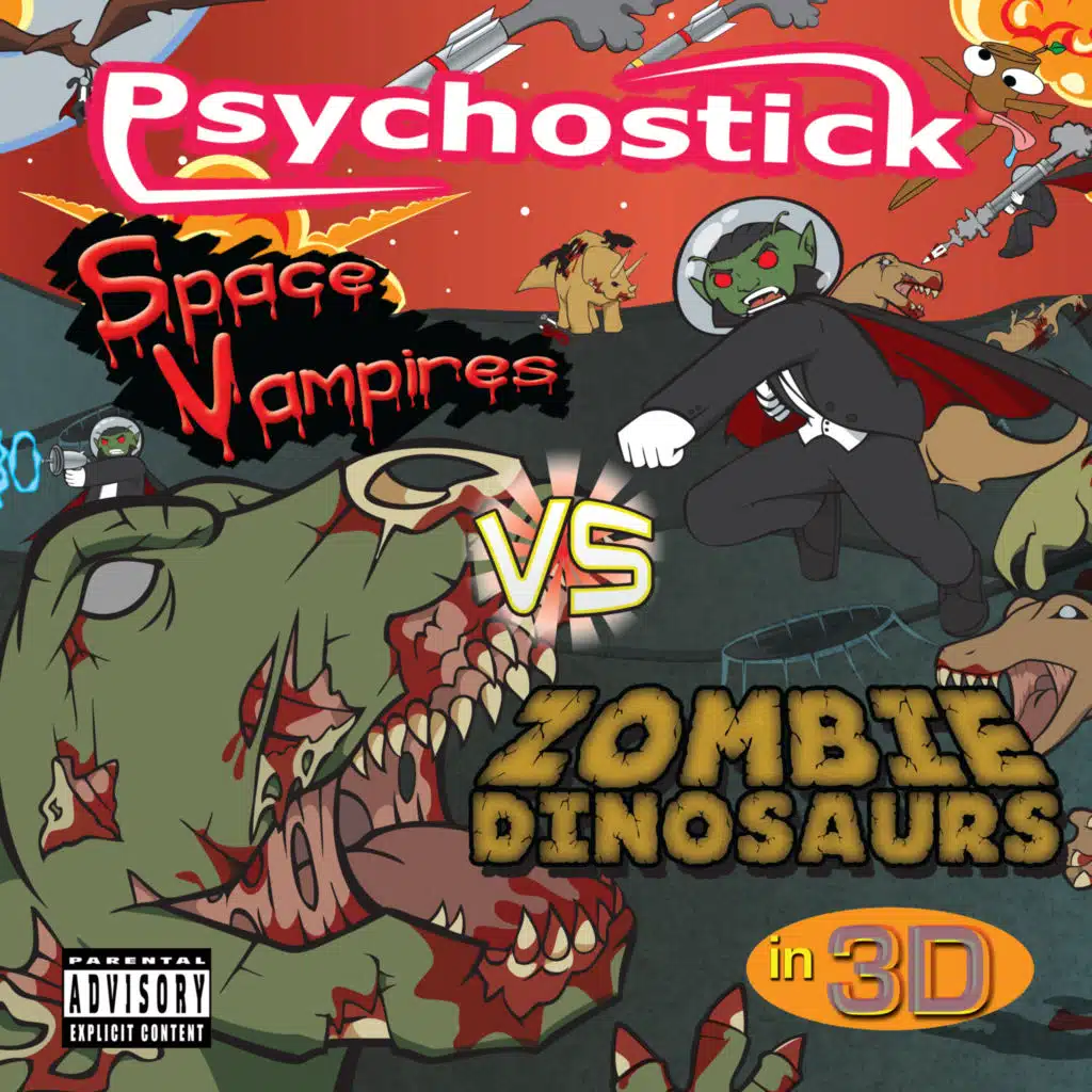Space Vampires VS Zombie Dinosaurs in 3-D