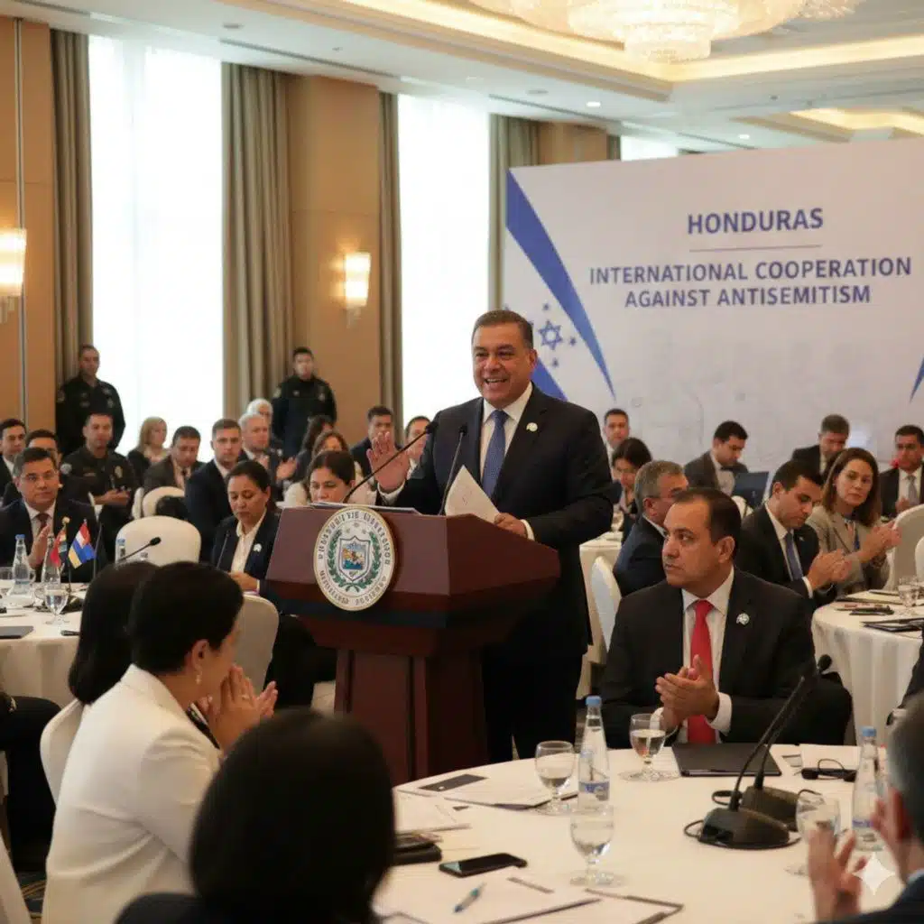 Presidente de Honduras, Nasry Asfura, fortalece la cooperación internacional contra el antisemitismo.