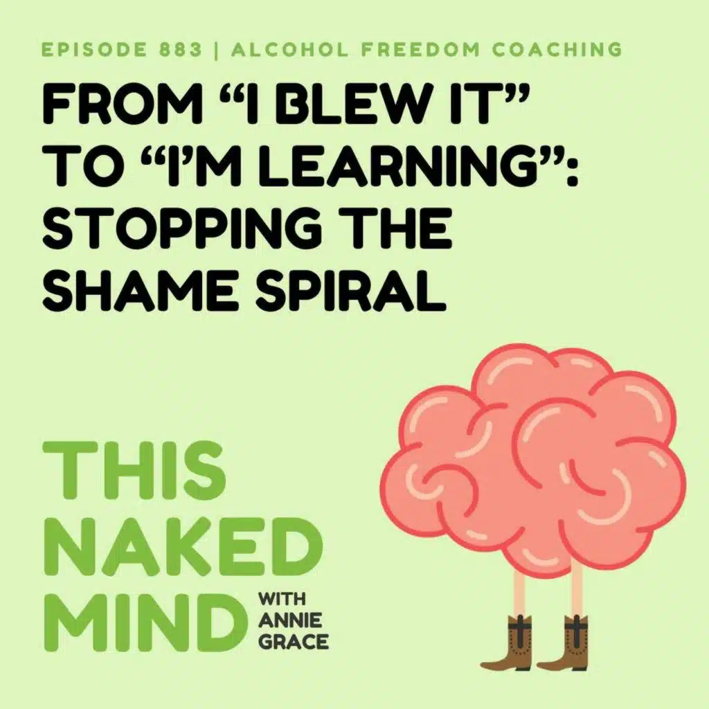 From “I Blew It” to “I’m Learning”: Stopping the Shame Spiral | Alcohol Freedom Coaching | EP 883