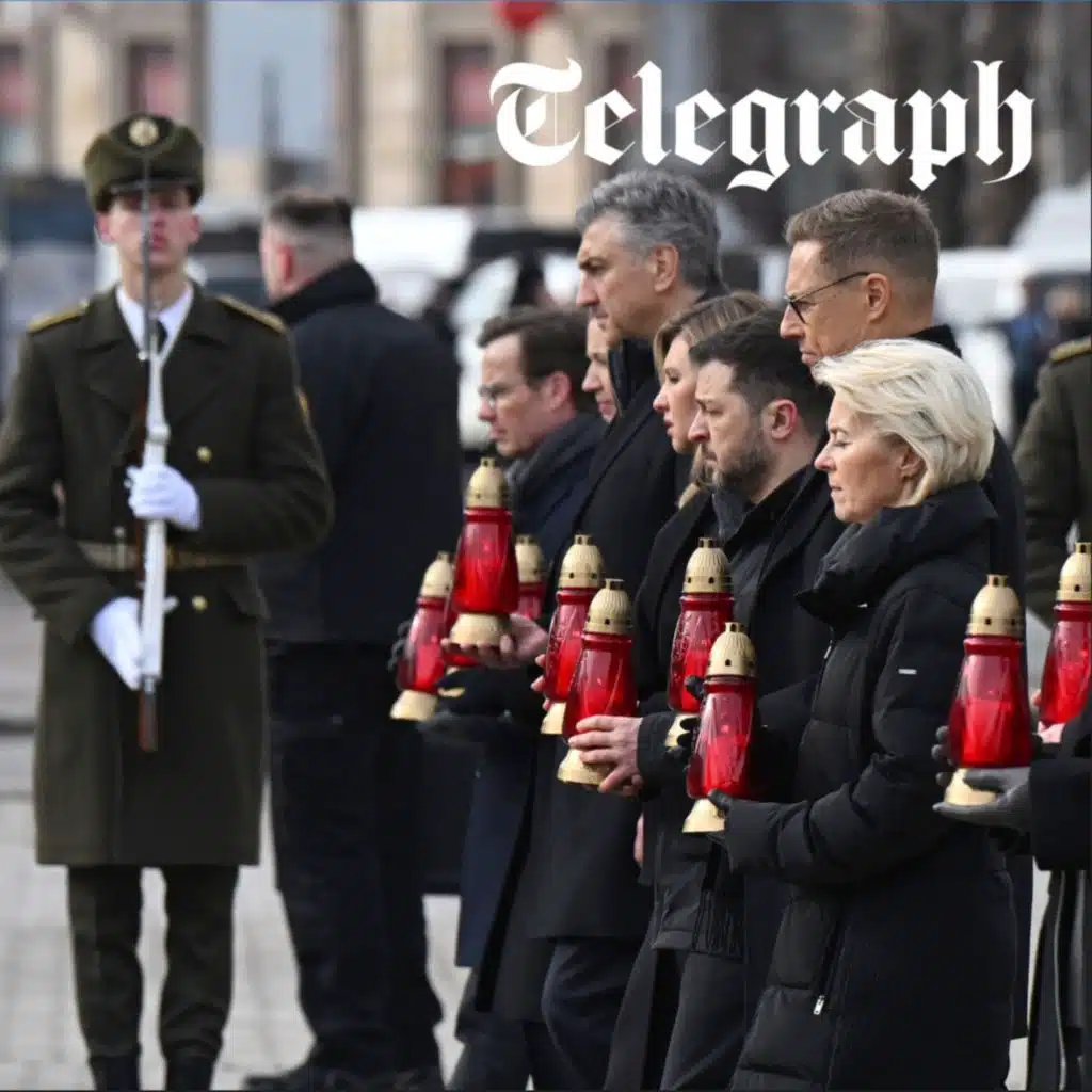 Russian troops now being ‘killed faster than Kremlin can recruit’ & world leaders gather in Kyiv to mark fourth anniversary of full-scale war