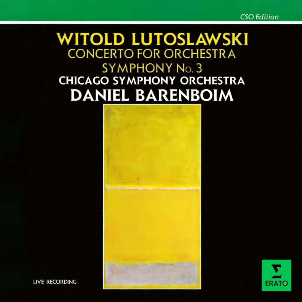 Lutoslawsky : Concerto for Orchestra & Symphony No.3