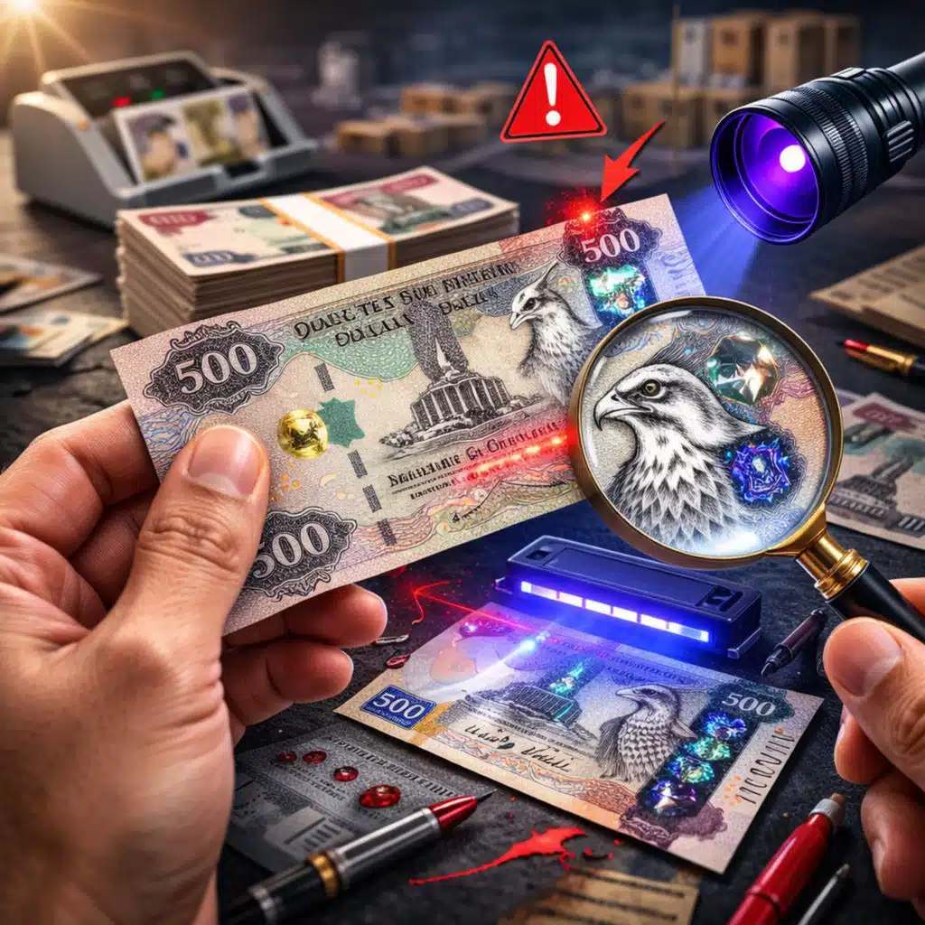 Fake AED 500 notes and how to spot them