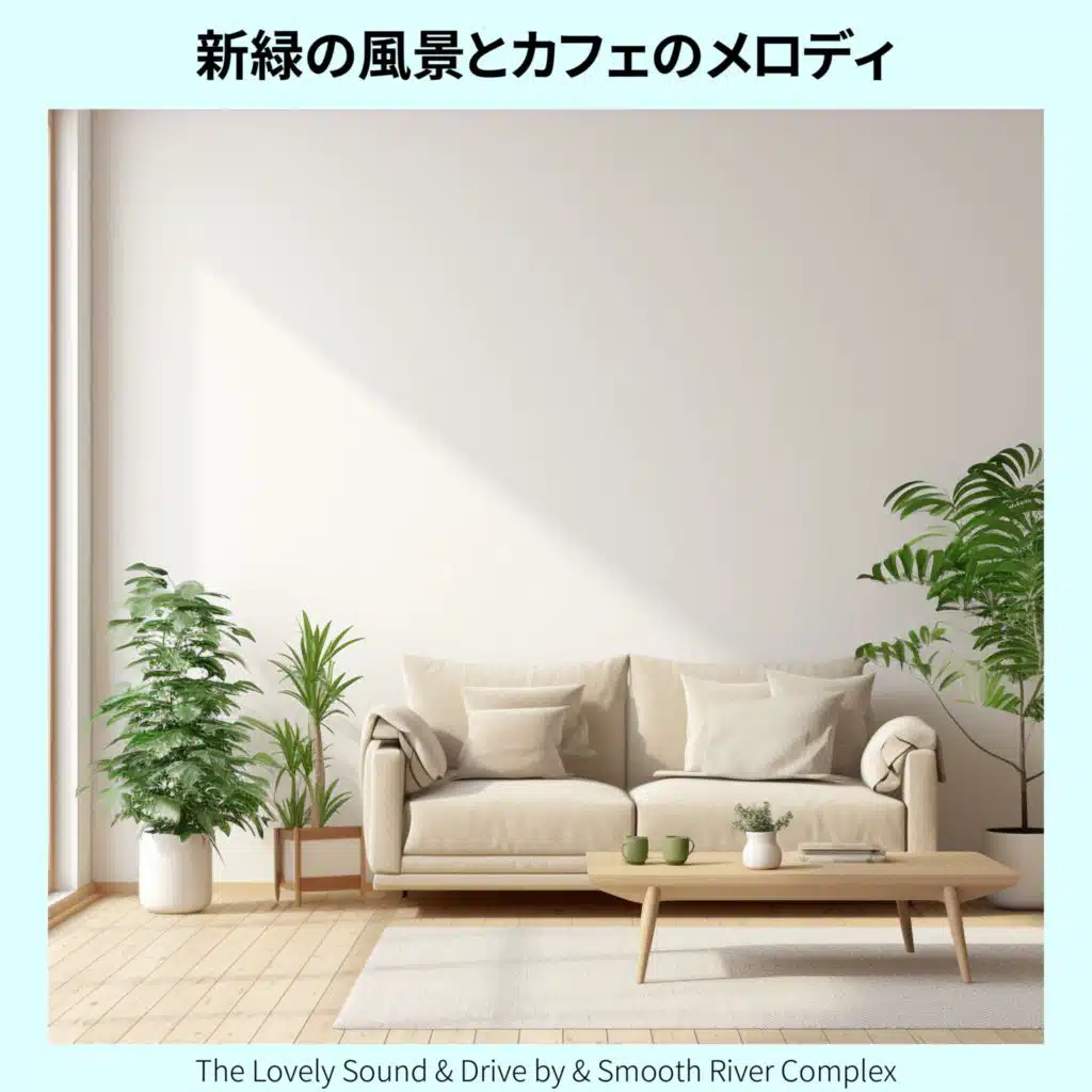 新緑の風景とカフェのメロディ