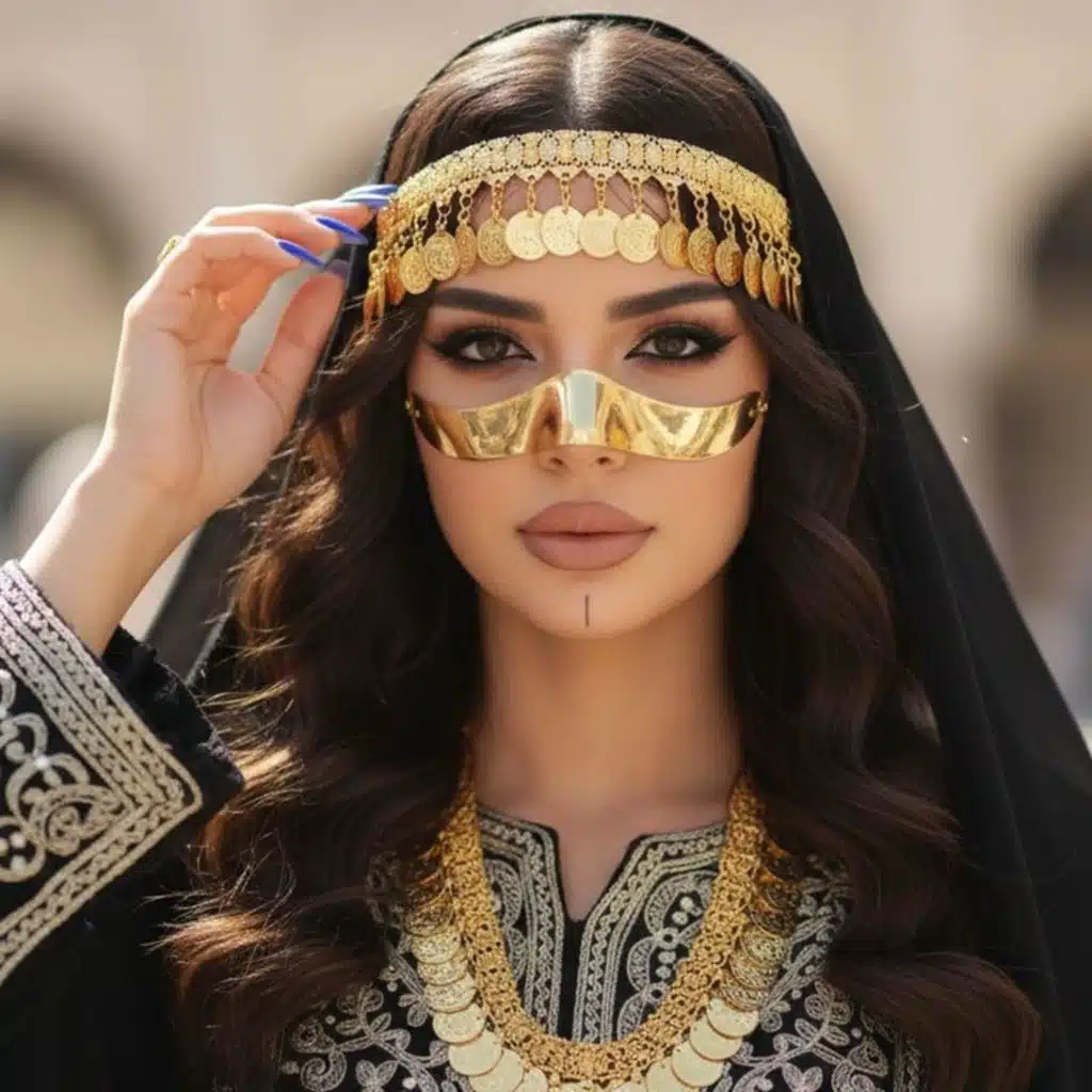 غطيت شعري والوجه والهبري