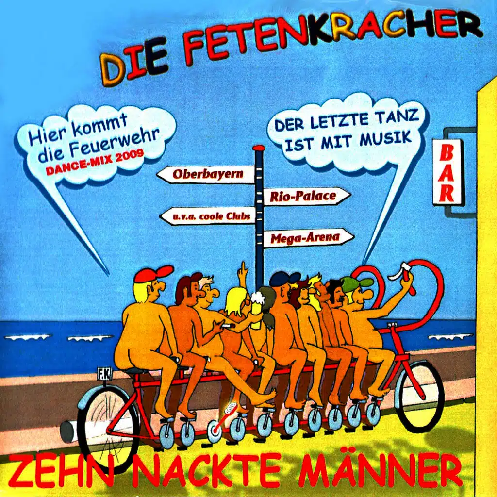 Zehn nackte Männer