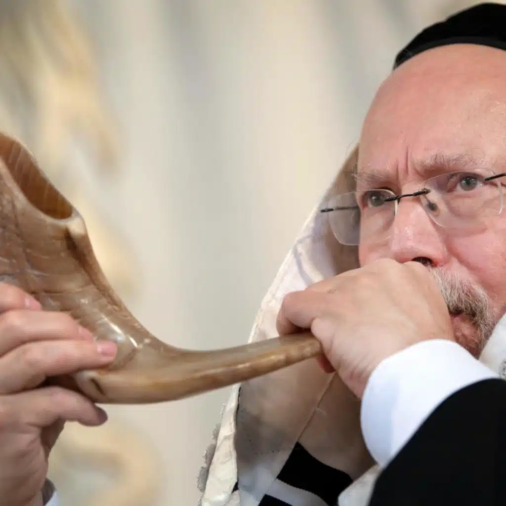 Portrait über Instrument Schofar