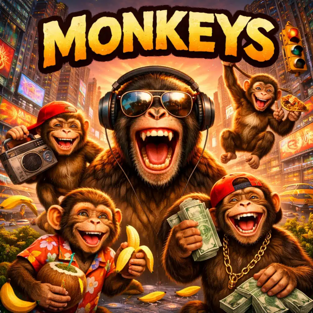 Monkeys escape at the zoo