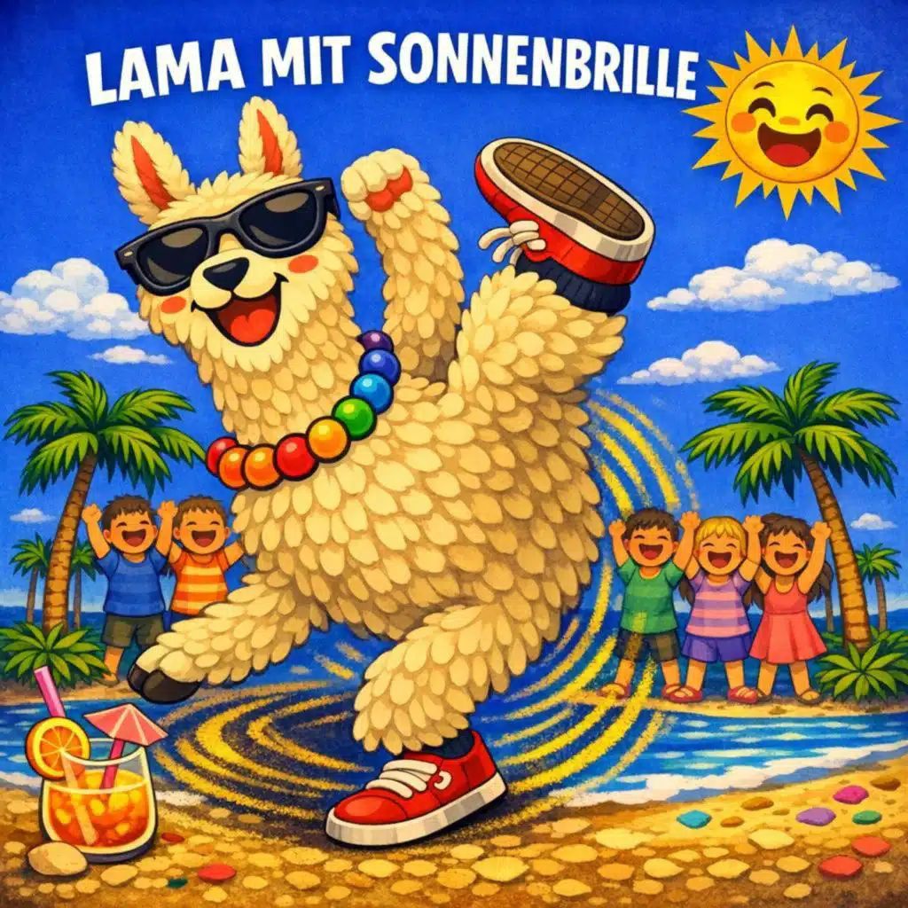 Lama Mit Sonnenbrille