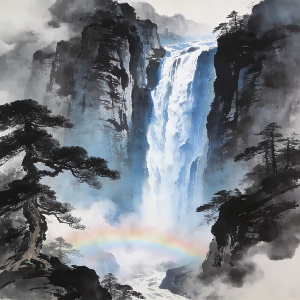 瀑布飞天