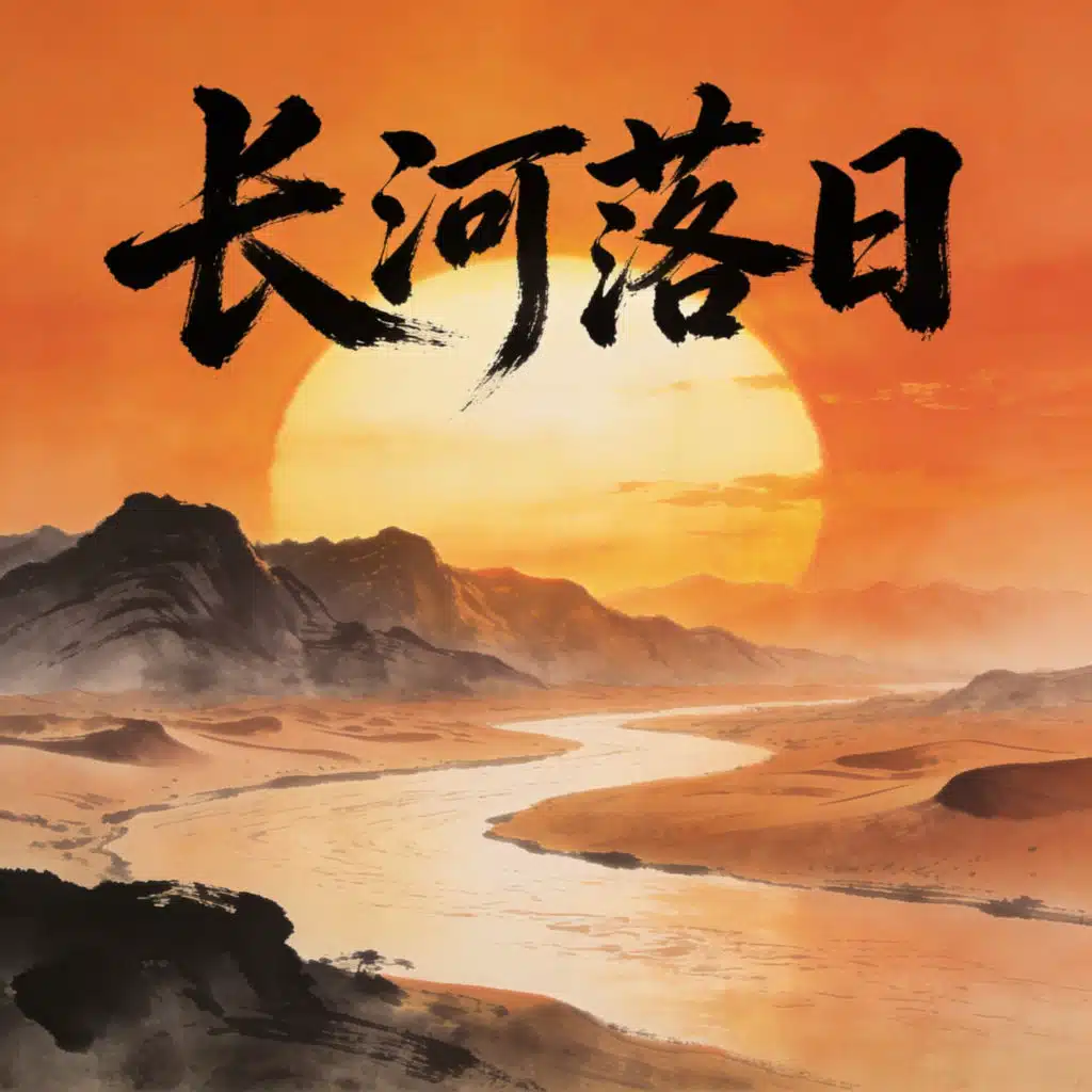长河落日