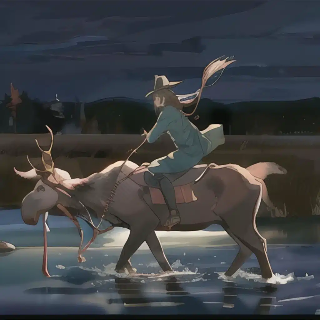 water in the creek at night under the stars in a mountain place