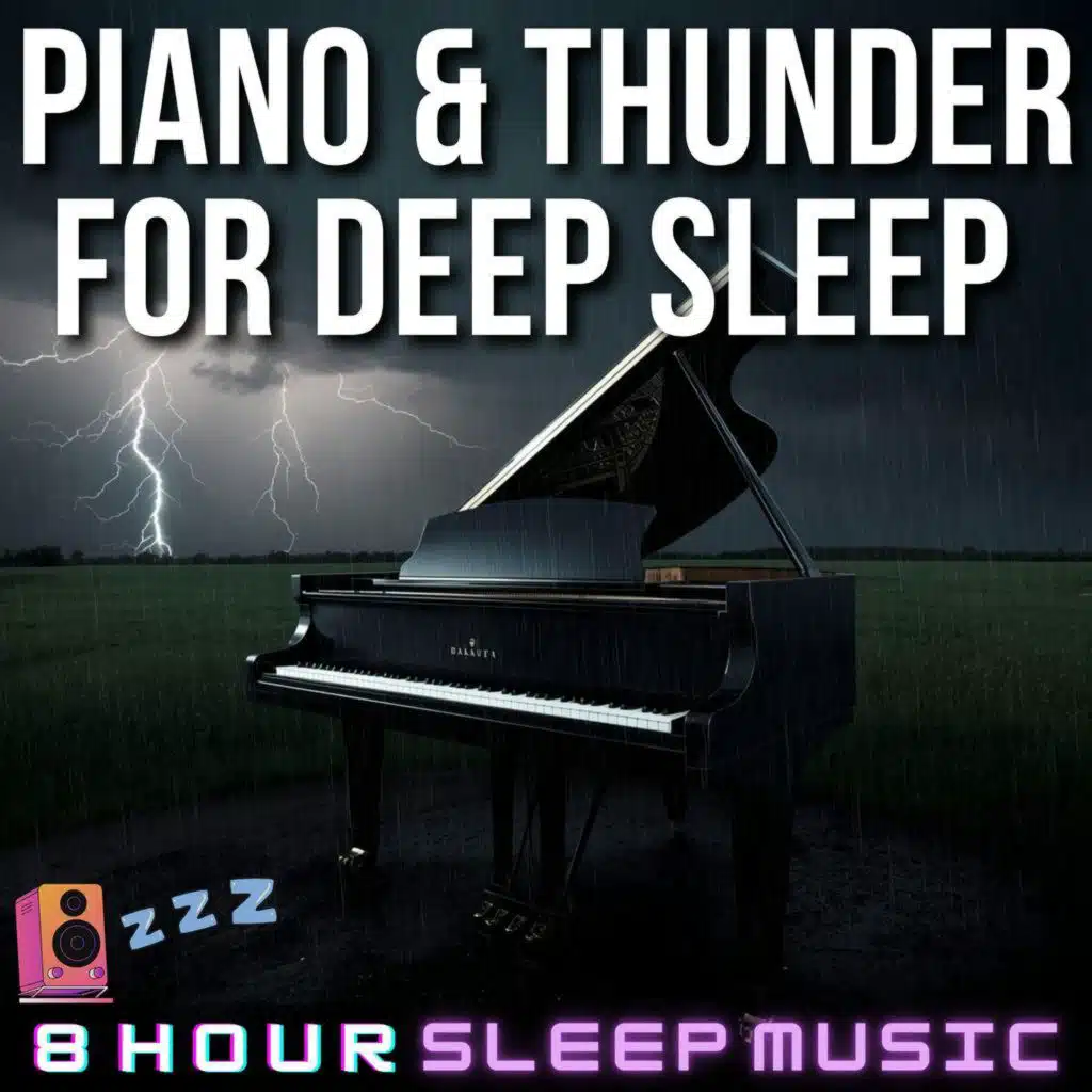 🌩️ 8 Hours of Piano & Thunder for Deep Sleep | Soothing Sounds to Relieve Stress & Anxiety 🎹