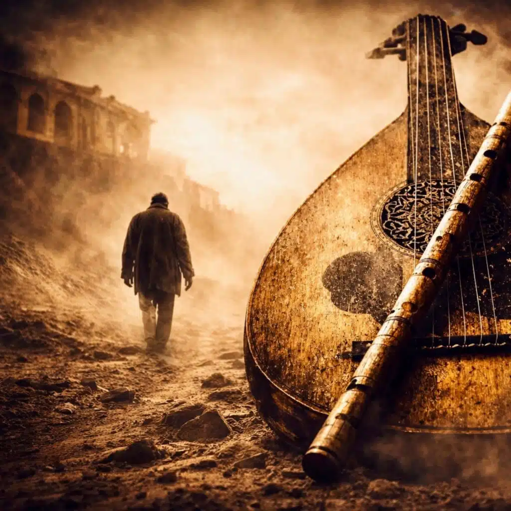 حنين لا ينتهي | عزف عود وناي | Sad Arabic Music Oud & Flute