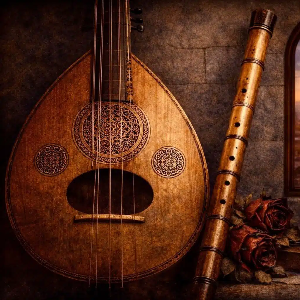 ذكريات حزينة | عزف عود وناي | Sad Arabic Music Oud & Ney Flute