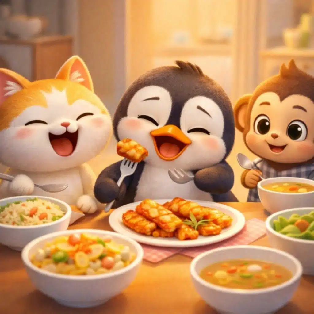 قصص عن العادات الحسنة: ويسكيرز وبانو يتناولان الطعام بمفردهما