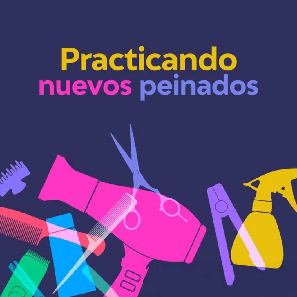 Practicando nuevos peinados