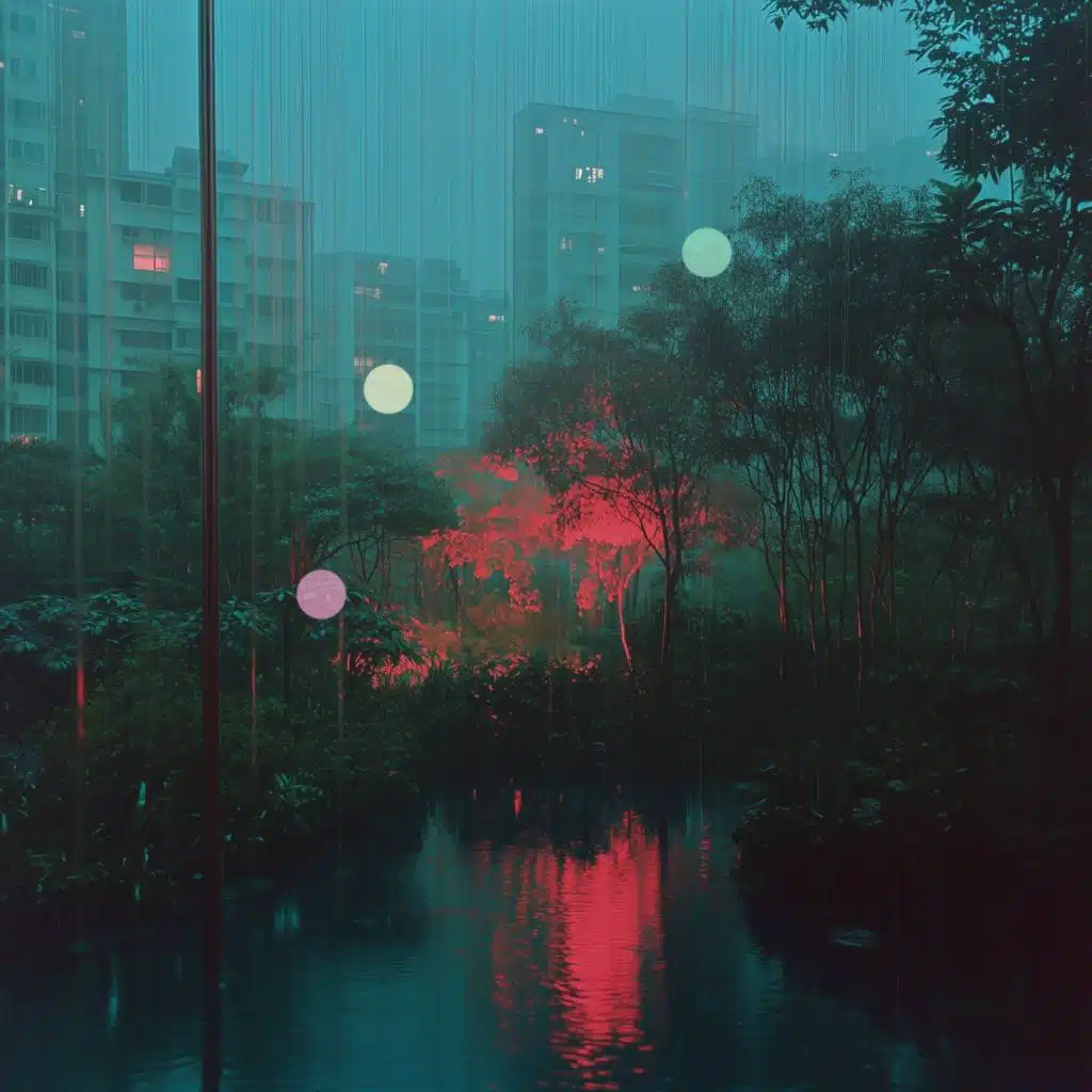 ليلة المونسون في هونغ كونغ | أمطار غزيرة في الضواحي