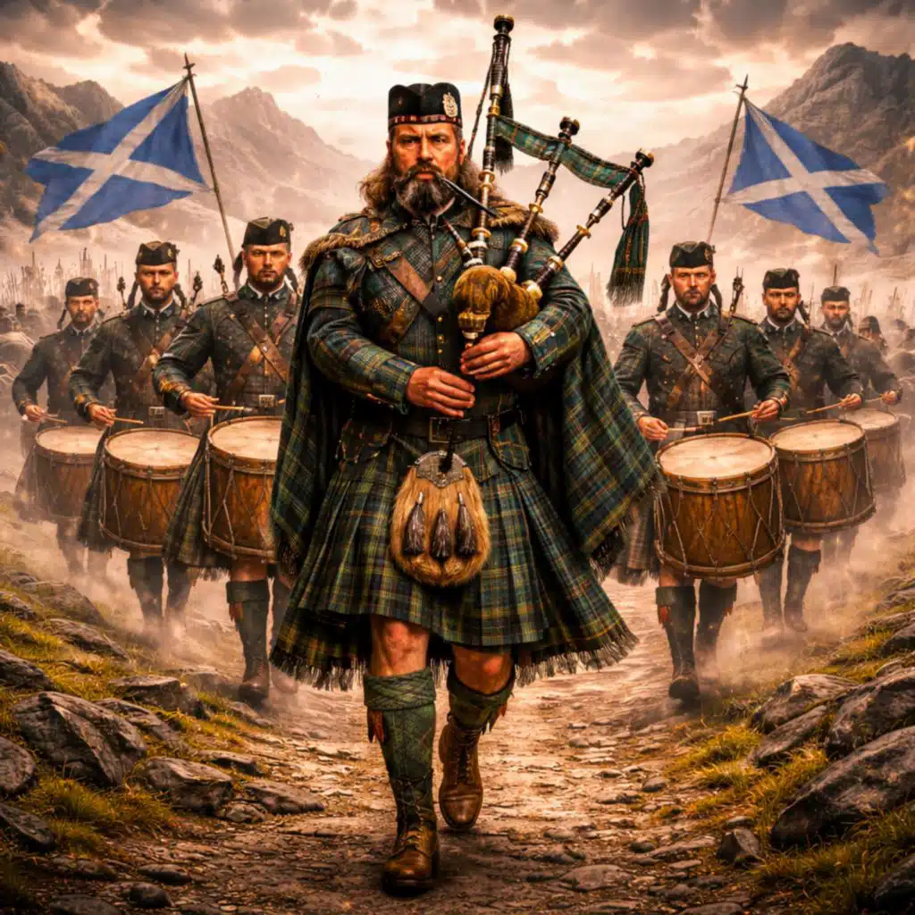 Highland March Pipe and Drum Melody