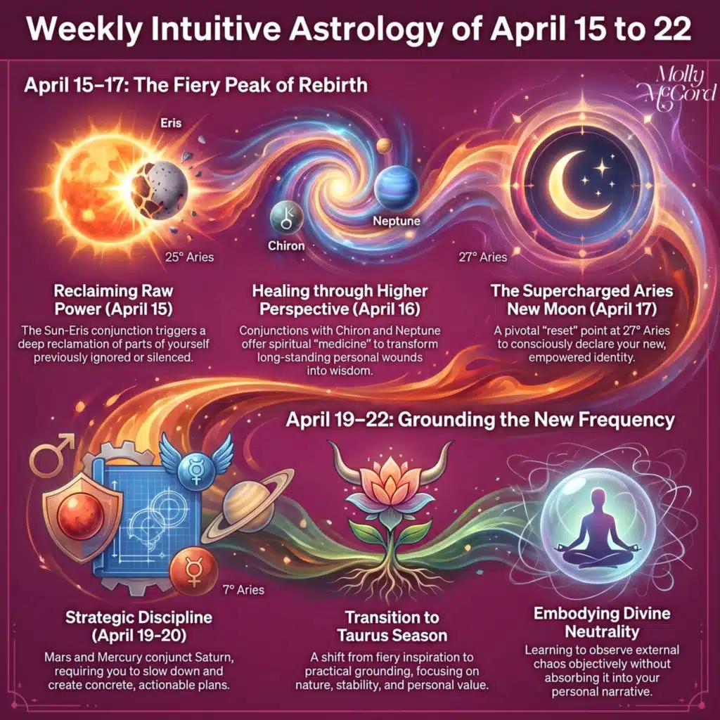 Weekly Intuitive Astrology April 15 to 22 ~ Aries New Moon, Sovereign Soul, Incoming Taurus Season