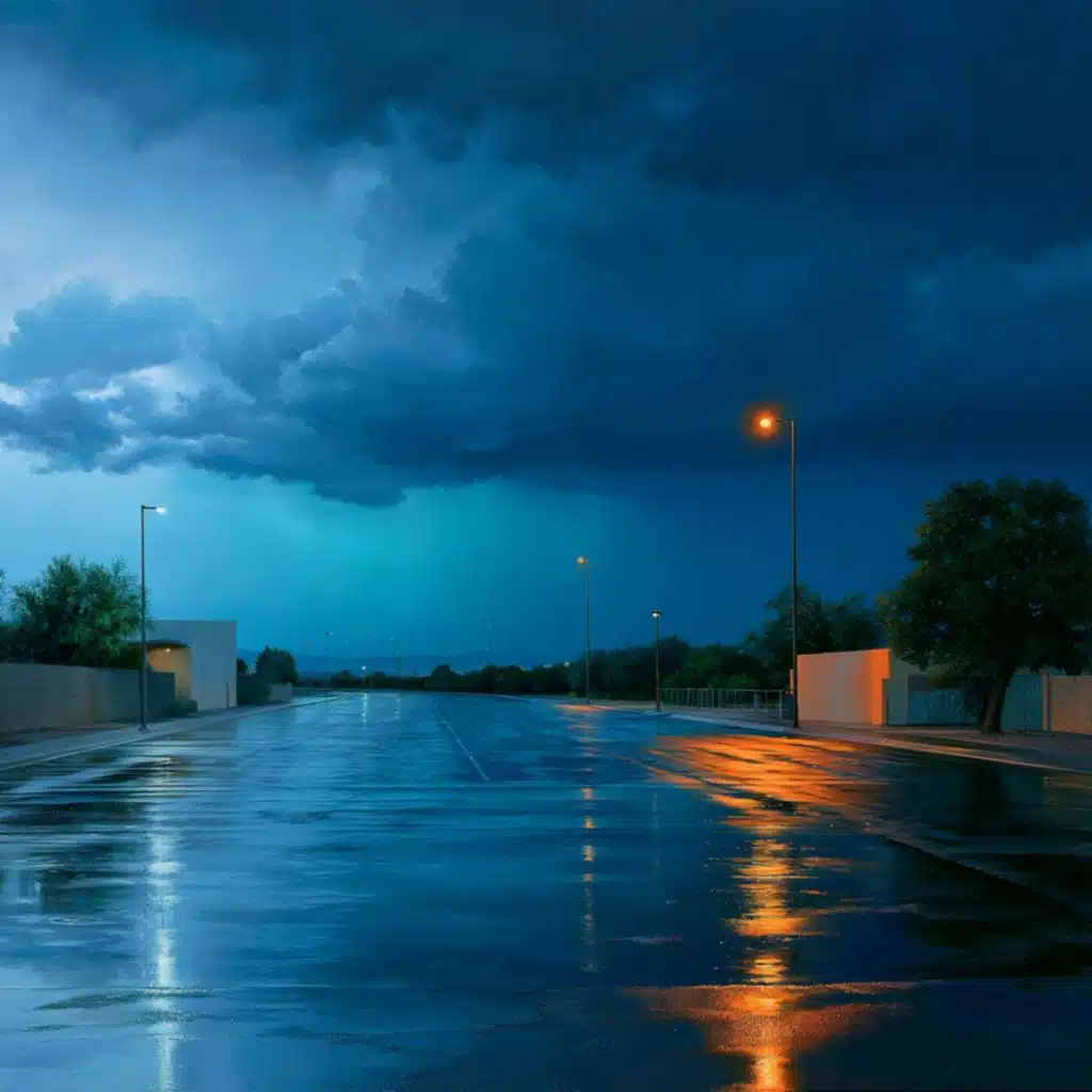 Night Rain with Distant Thunder