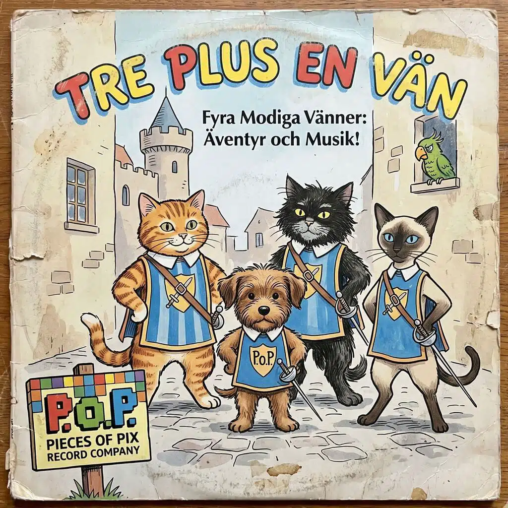Tre plus en vän