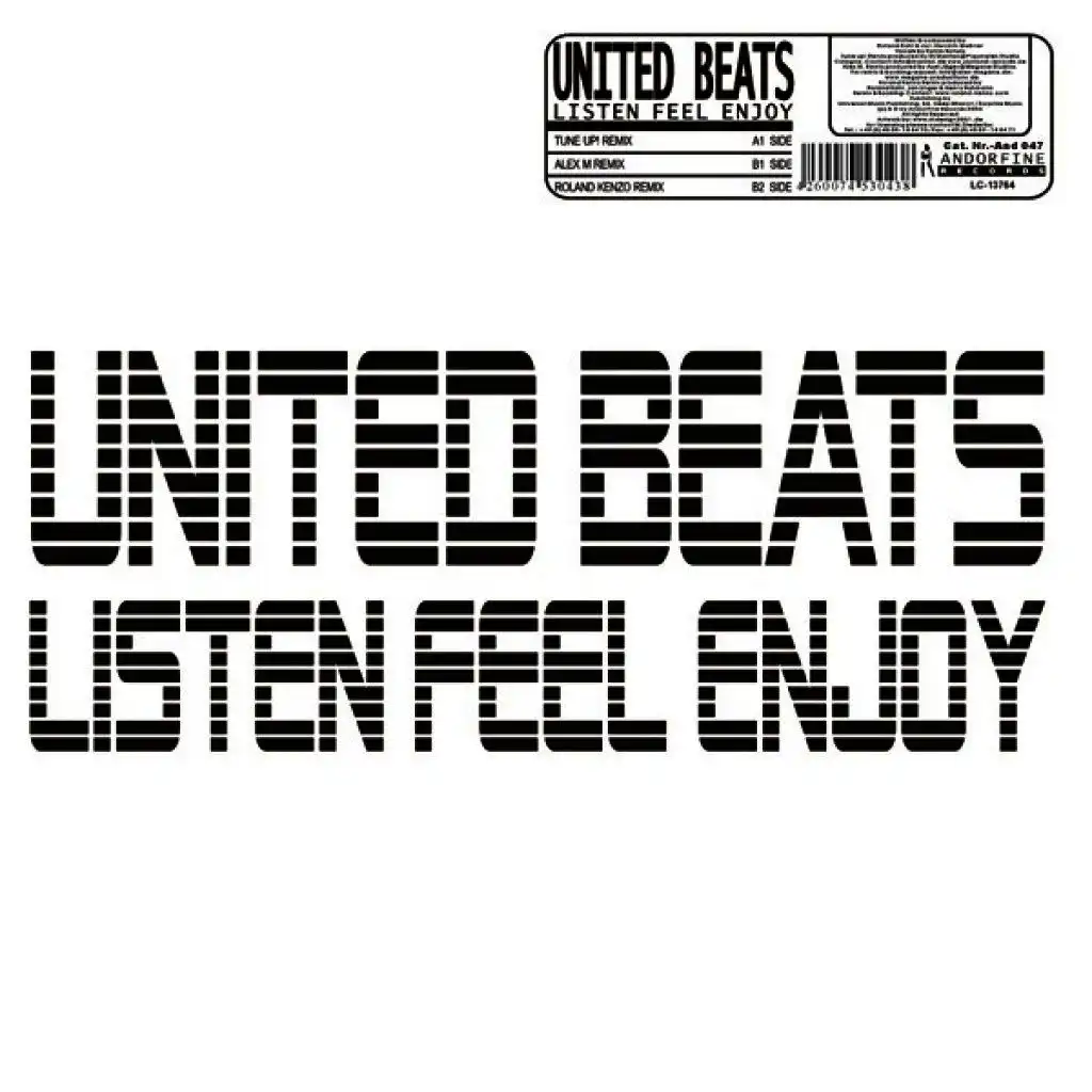 Listening remix. United Beats listen feel enjoy. United Beats - listen, feel, enjoy (Tune up! Remix)(2006). Наклейки Beats. Relish feeling.