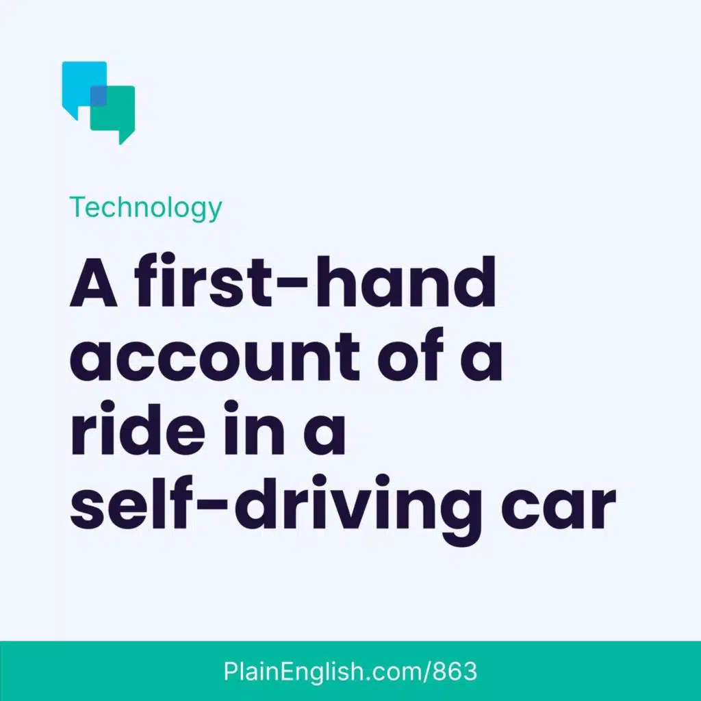 What it's like to ride in a self-driving car
