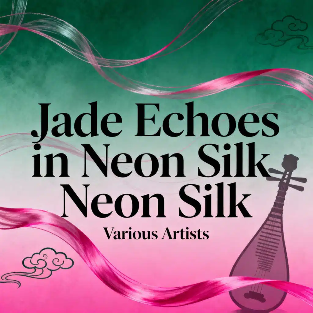 Jade Echoes in Neon Silk